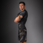 Рашгард - Venum Matupa Short Sleeve Rashguard - Black/Grey/Gold​